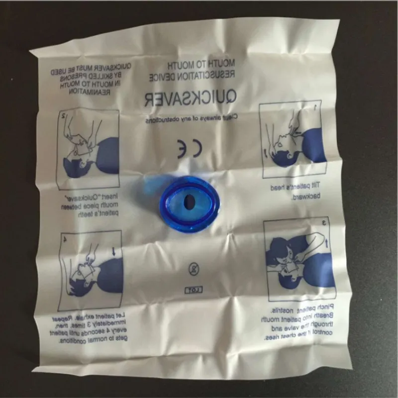 5 Pcs CPR mask mouth-to-mouth respirator mask for rescue first aid training in cardiopulmonary resuscitation