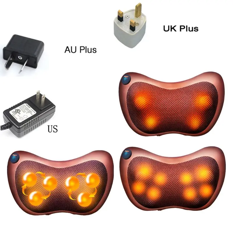 Электрическая Массажная подушка для поясницы тела шеи спины шиацу разминающая Подушка автомобиля дома