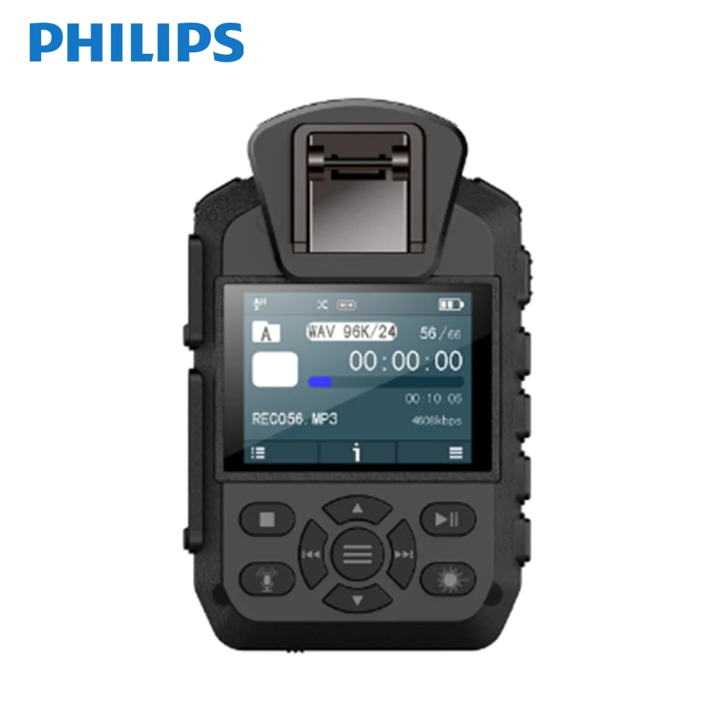 Philips VTR8200 полицейская камера для тела, инфракрасная, помощник по работе с правоприменительной системой, HD диктофон, камера для безопасности, 1080 P, ночное видение