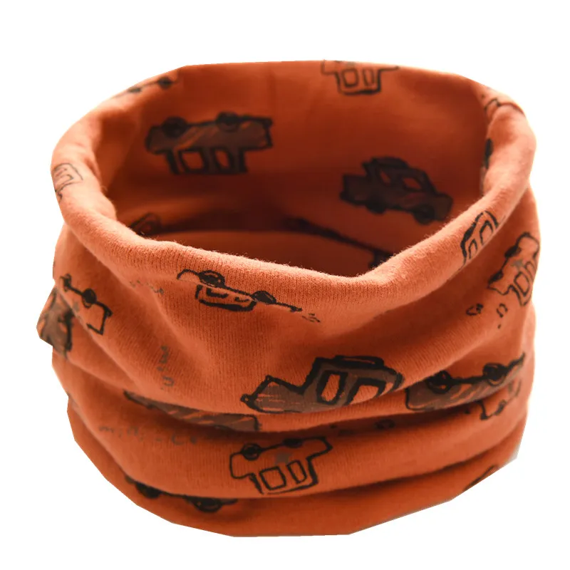 Осень-зима детей LIC хлопковый шарф для детей шеи шарф для мальчиков и девочек шарфы ребенок воротник теплый уплотнительное кольцо магия шейный платок - Цвет: new orange car