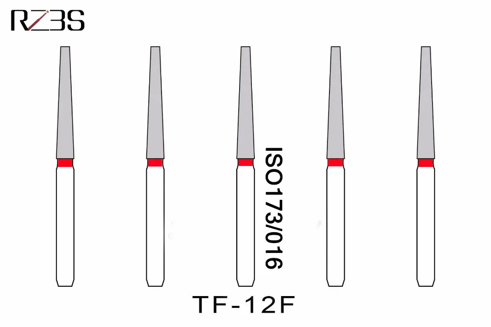 12 шт. стоматологический Алмазный ФГ 1,6 мм плоский конус Бур для NSK Стиль высокоскоростной воздушный турбинный TF-13C, TF-12F, TF-21F, TF-12EF, TF-21EF