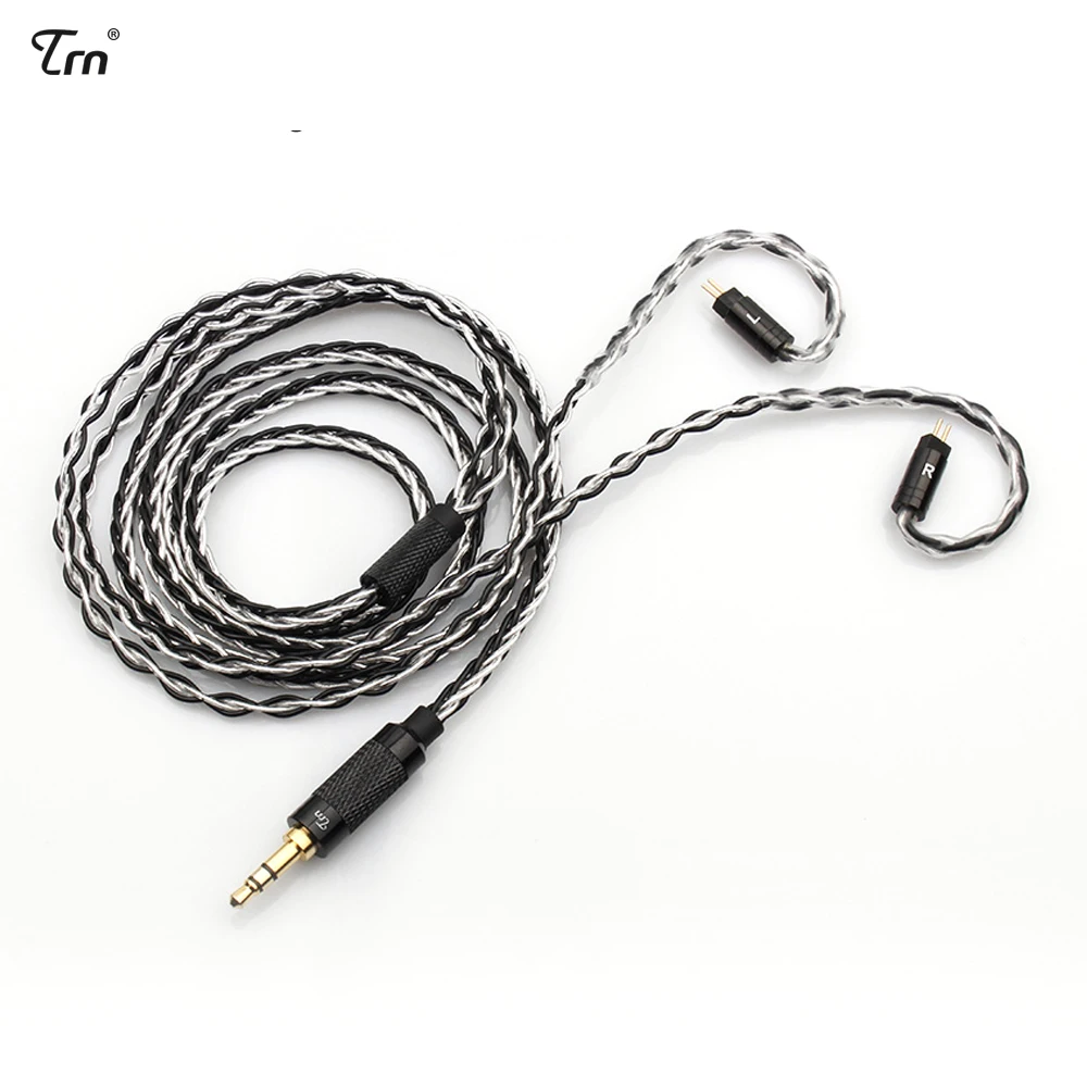 

TRN MMCX/2Pin Connector 3.5/2.5 Balanced 8 Core Copper Silver Plated Mixed Cable For TRN IM1/V80/V20 ES4 AS10 ZS10 BA10 EBX M6