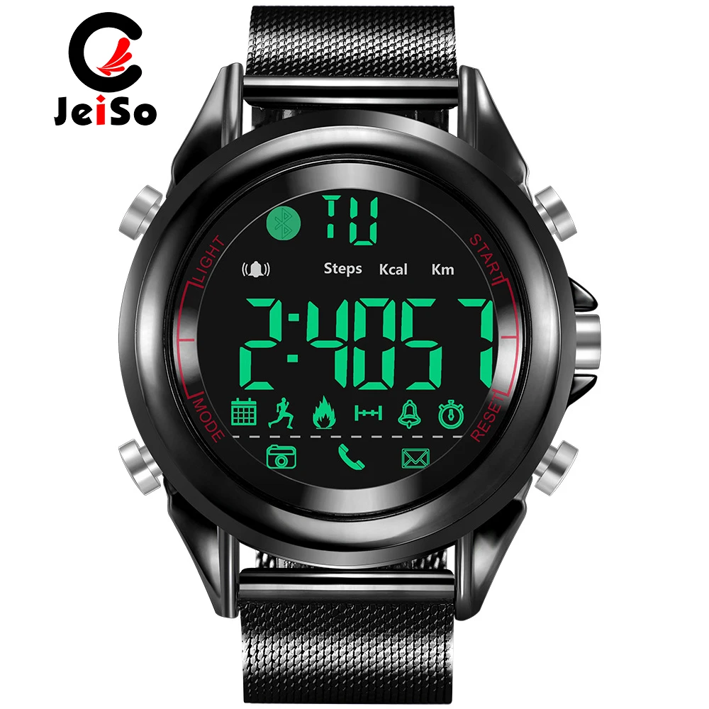 

JeiSo Men Smart Watch Calorie Pedometer Multi-Functions Remote Waterproof Digital Sports Men's SmartWatch For IOS And Android