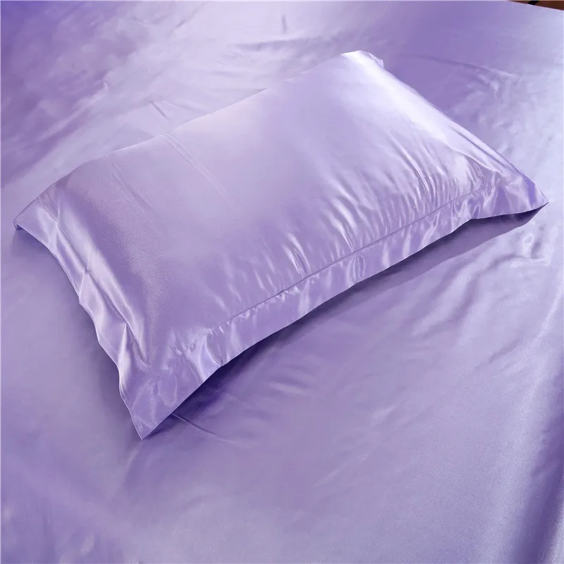 Однотонный Комплект постельного белья из четырех предметов Гладкий Мягкий