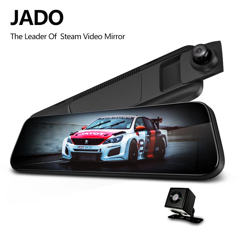 JADO A650 X2 поток зеркало заднего вида Dvr dash cam era avtoregistrator 10 ips сенсорный экран HD 1080P