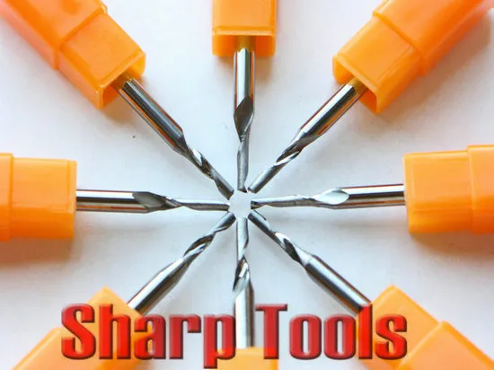 Micro Metal Milling Tools 5pcs, Tungsten Carbide Cutter CNC Router Bits