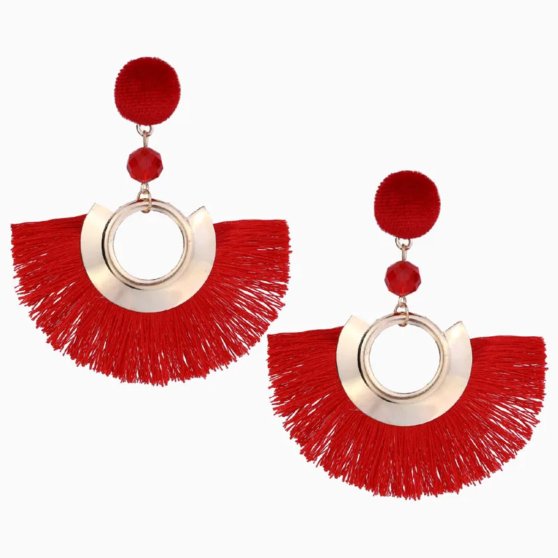 

dankaishi Bohemian Big Tassel Earrings For Women Female Chandelier Earring Handmade Brincos Statement Fashion Jewelry Wholesale