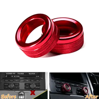 

3 Colors Available Volume Whirling Button Decoration Trim Ring Aluminum 2pcs/pair For Cayenne Panamera Macan 2015 Car Styling