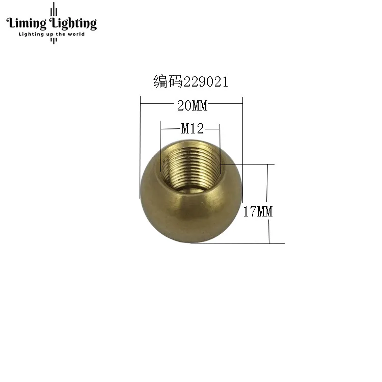10 шт. Чистая медь M12 в зуб потолок M10 M8 M6 M5 M3 круглый латунный женский шаровой головкой Гайка части лампы фонари части DIy винт - Цвет: 229021