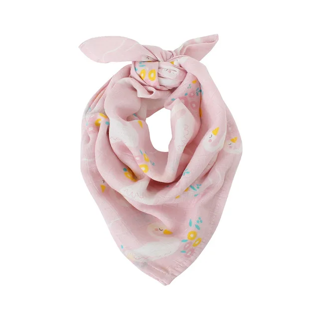 Муслиновые хлопковые детские защитные одеяла 60x60 см супер мягкий, для новорожденного ребенка слюнявчик двухслойная Марля банное полотенце детский шарф - Цвет: Pink Goose