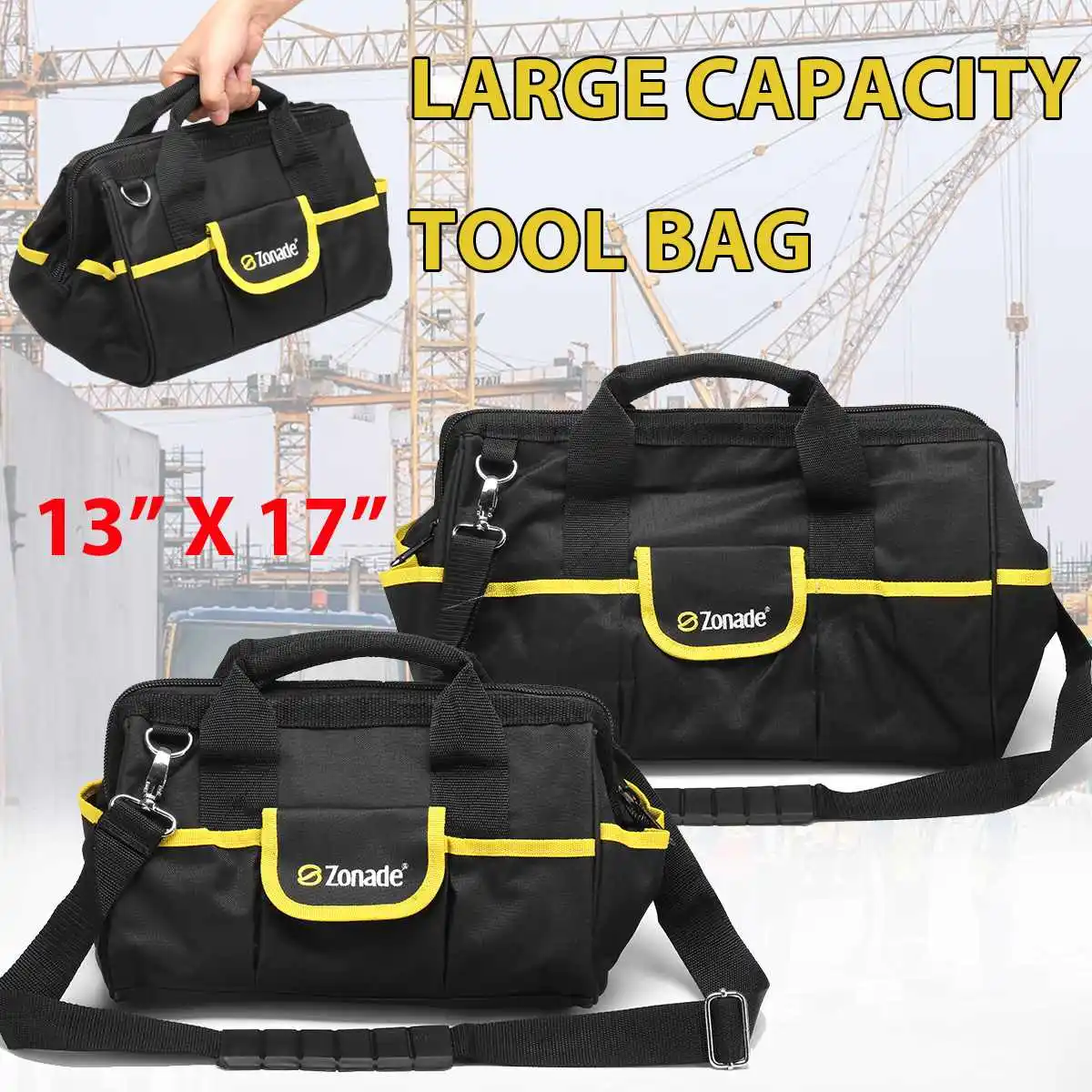 

13 inch 17 inch Oxford Cloth Tool Bag Double Thickness Waterproof Toolbag Multi-function Drill Electric Screwdriver Tool Pouch