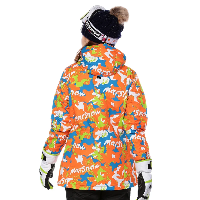 Marsnow الشتاء معطف للأماكن الخارجية-30 رشاقته التزلج سترة دروبشيبينغ للماء يندبروف الرياضية على الجليد سترة النساء Marsnow الشتاء معطف للأماكن الخارجية-30 رشاقته التزلج سترة دروبشيبينغ للماء يندبروف الرياضية على الجليد سترة النساء