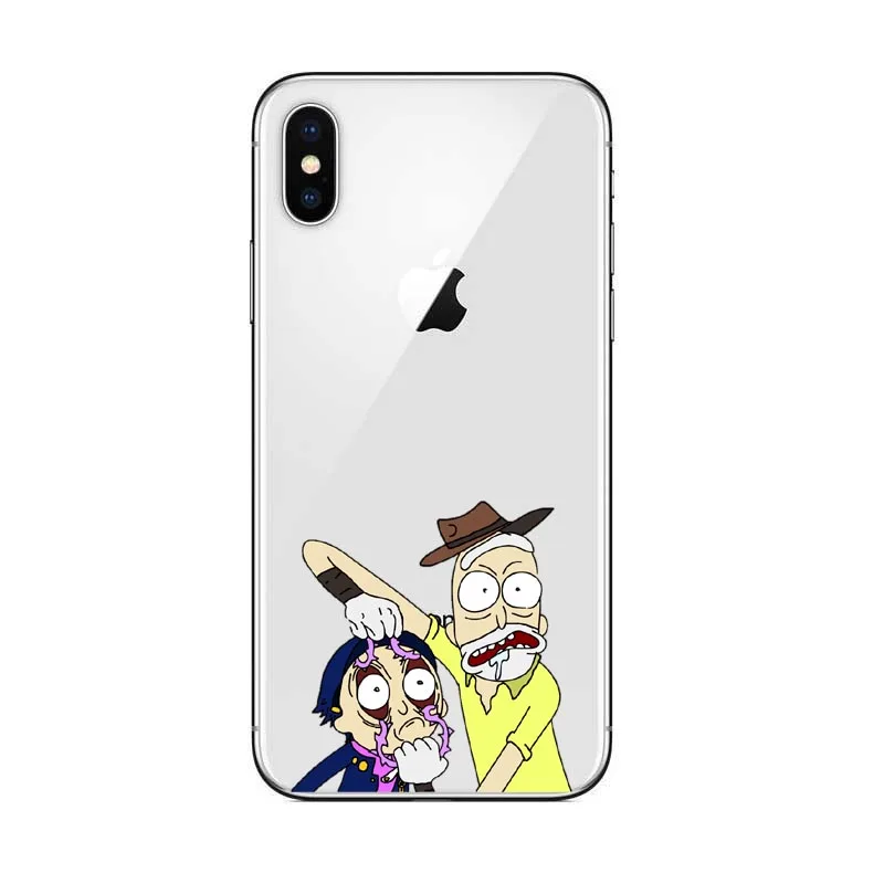 TPU Рик и Морти Мягкий силиконовый чехол для телефона из ТПУ для iPhone X 8 8 Plus 7 7 Plus 6 6s Plus 5 5S SE прозрачный мягкий ТПУ гелевый защитный чехол - Цвет: TPU
