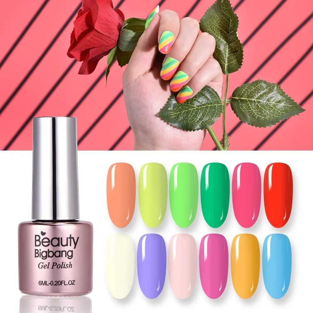 Beautybigbang фосфоресцирующий Vernis Ongle светящийся в темноте лак флуоресцентный Неон лак для ногтей зеленый цвет дизайн ногтей поли Гель-лак