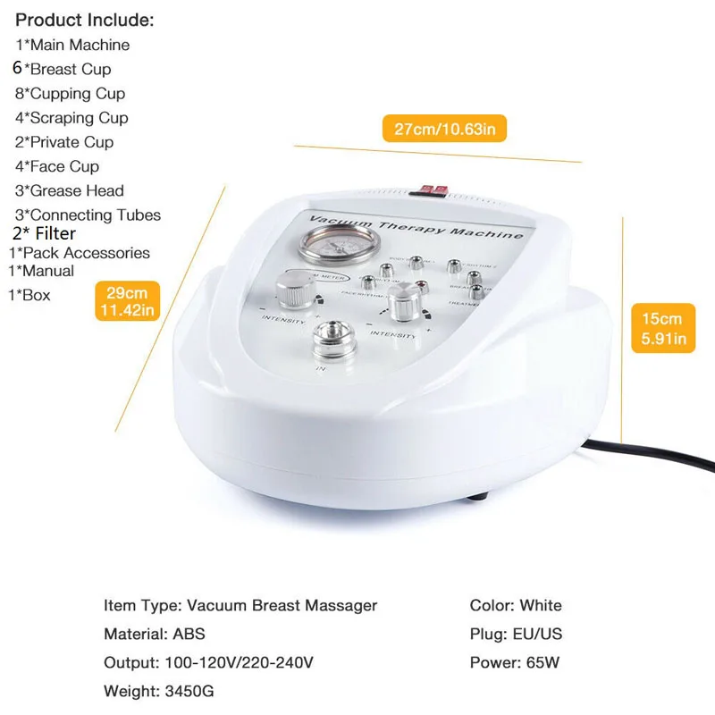 Массаж груди и задняя подъемная машина, инструмент для ухода за грудью, косметическое оборудование, формирование увеличения груди вакуумная терапия