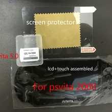 With free screen protector and sd2vita 5.0 for original new for psvita for ps vita 2000 lcd display screen assembled