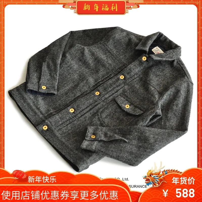 

SauceZhan TYPE2 jacket Winter Type 2 Trucker Jacket Vintage Wool Jacket Mens Jackets Breaker jacket mens slim fit wool blazer