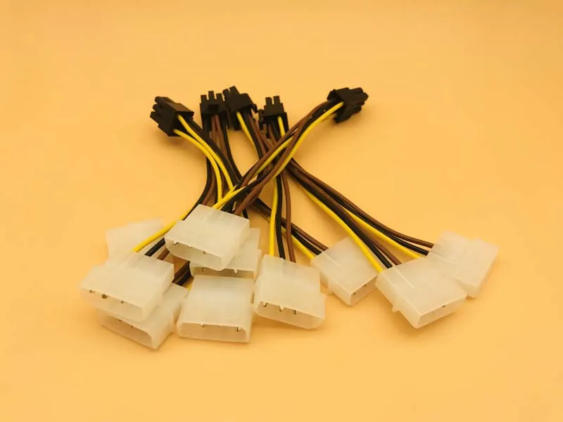 5PCS PCI-E 6Pin Female to Molex 4pin x2 Splitter SATA Power Cable Power PCI Express Extension Cables 15CM for BTC Miner Mining 5PCS PCI-E 6Pin Female to Molex 4pin x2 Splitter SATA Power Cable Power PCI Express Extension Cables 15CM for BTC Miner Mining