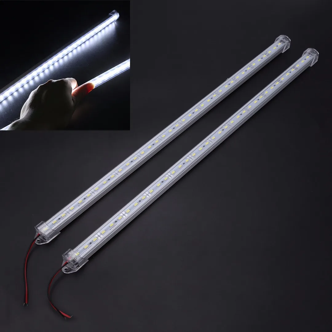 2X New 50cm Cold White Car LED Strip Light 5630 36 LEDs Car Interior Strips Lamp Bar for Van Caravan Trailer Boat Lights DC 12V