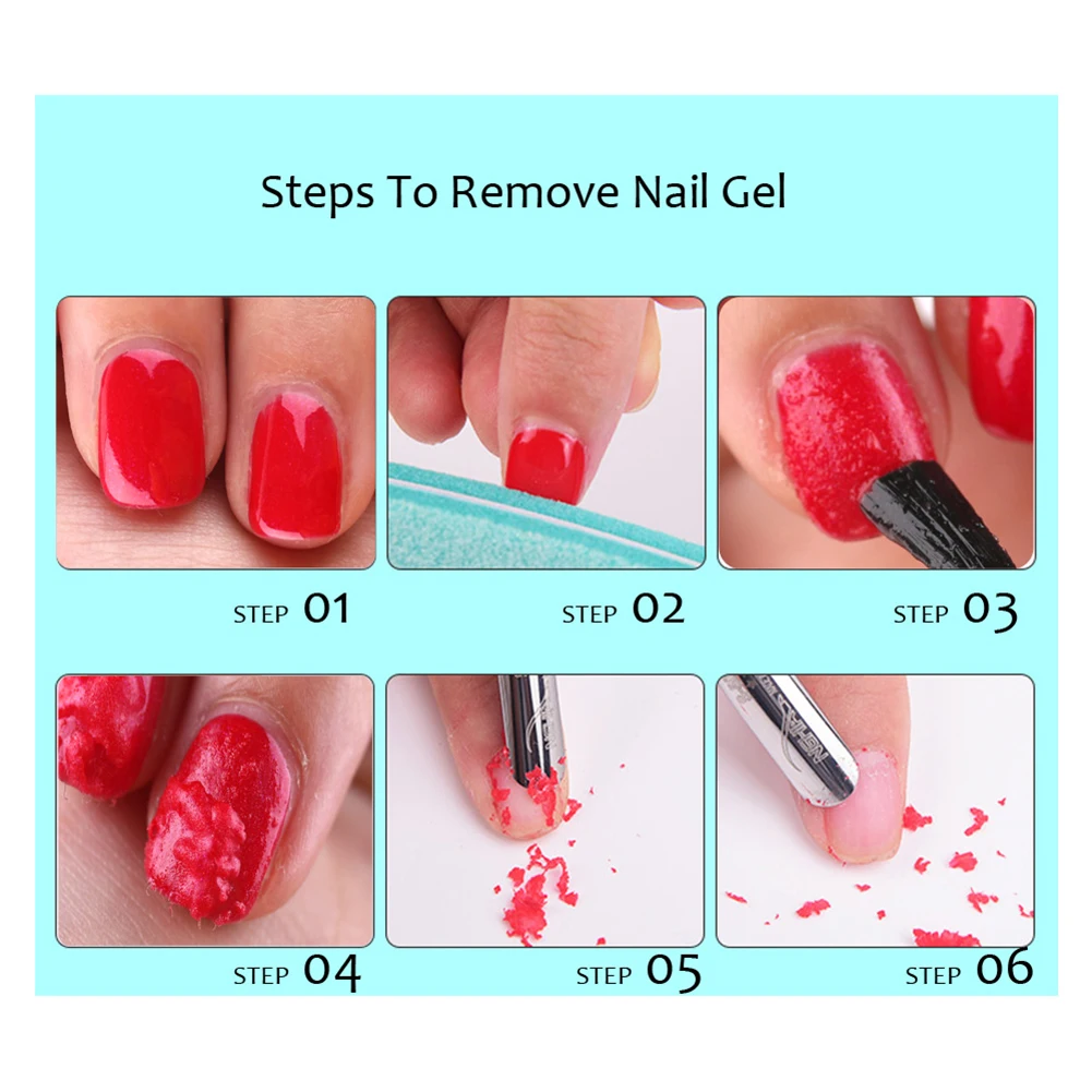 7 шт./компл. 2 бутылки 8 мл гель лак для ногтей Burst Magic Soak Off Remover+ пилка для ногтей+ кисть для ногтей для УФ и инструменты для работы со светодиодами для ногтей TSLM1