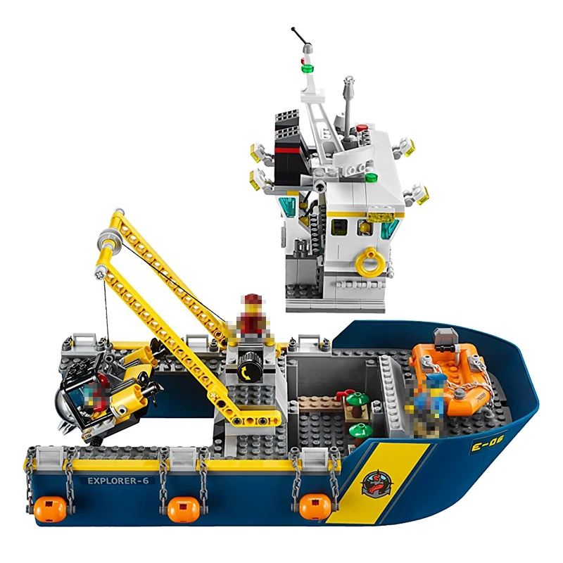 

LEPIN 02012 774Pcs CITY Series Deep Sea Exploration Vessel ship Model Building Blocks Brick Educational toys for children 60095