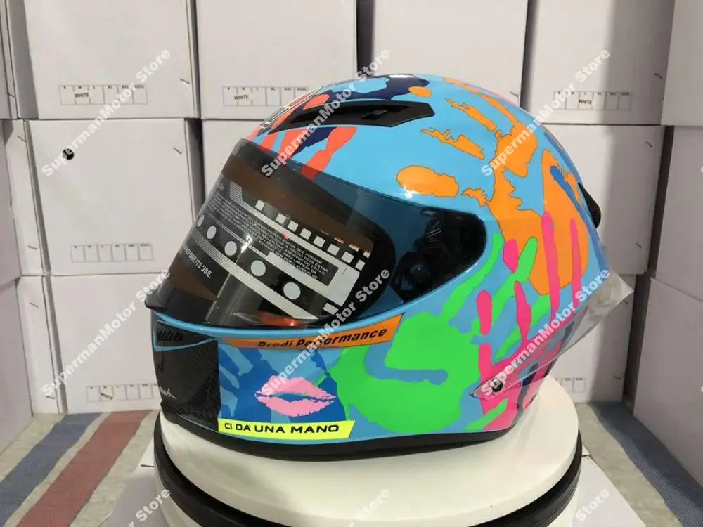 

Full face Pista GP R PISTA SV Misano 2014 Hands Valentino Rossi Motorcycle Helmet