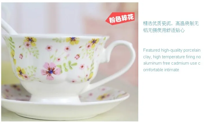 Новейший творческий керамический кофе чашки с блюдцем кружка для чая молока набор с ложкой Drinkware-Z0019