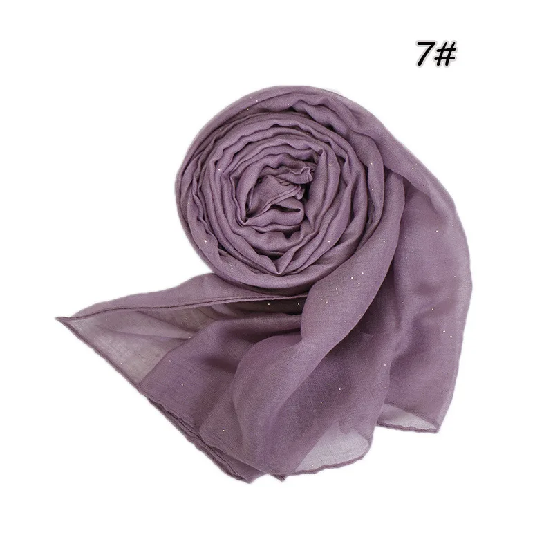 90*180cm fashion muslim women cotton hijab scarf glitter foulard femme musulman shawls islamic headscarf malaysia hijab