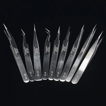 Подлинная Vetus ST Серия ультра точность нержавеющей Пинцет расширение анти кислотные ESD антистатические Нержавеющая Пинцет ST-10