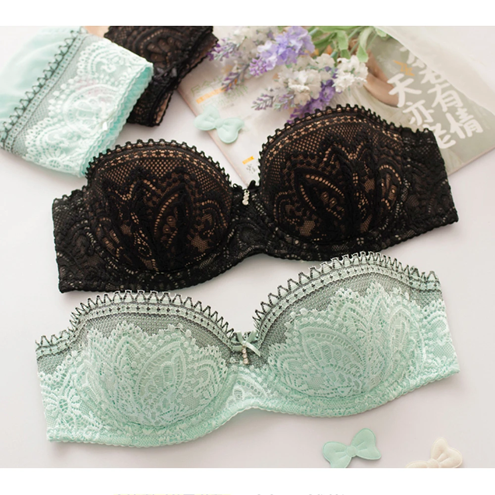 Women Lace Lingerie Braleete Crop Top Bra Set & knickers A B C D Cup Underwear Women Lace Lingerie Braleete Crop Top Bra Set & knickers A B C D Cup Underwear