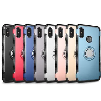 

500pcs Armor Shockproof Hybrid Finger Ring Case For Xiaomi Mi 9 8 SE Lite Max Mix Note 3 F1 360 Car Magnetic Mount Holder Cover