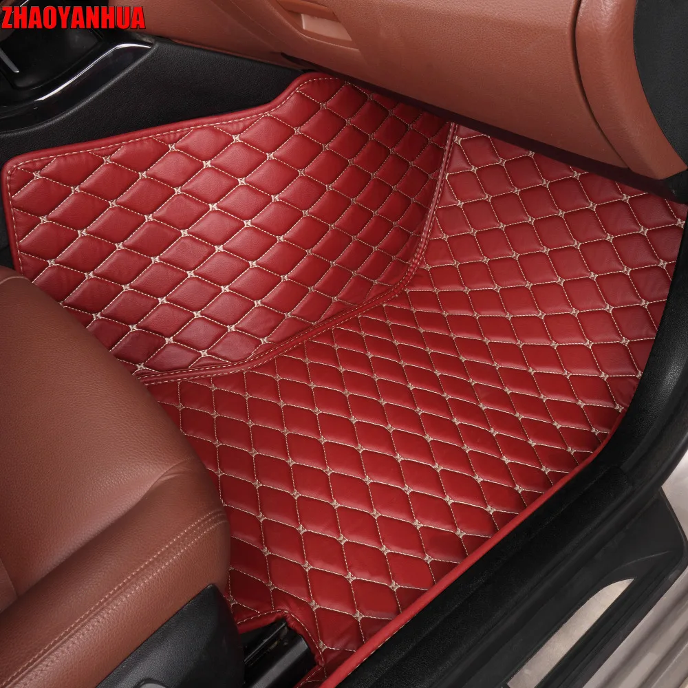 

ZHAOYANHUA car floor mats for Hyundai ix25 ix35 Tucson Santa Fe Sonata Verna Accent carpet foot case rugs all weather liners