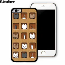 Luxury Cute Tartan Cats hard black mobile phone Case cover for xiaomi mi5 mi4 redmi3 for Samsung galaxy A3 A5 A7 A8 A9 shell