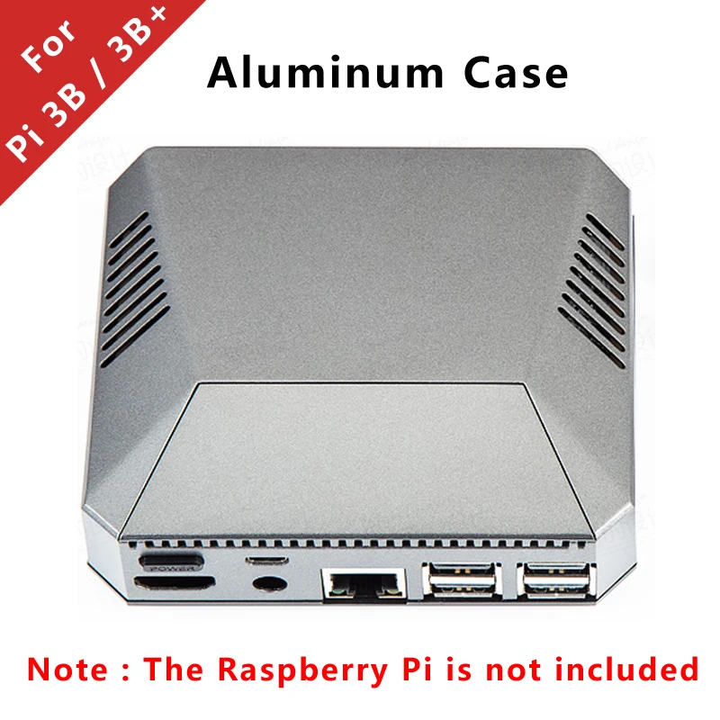 For Raspberry Pi 3 Aluminum Case Silver Customized Metal Box Enclosure compatible with Model B 3B Plus | Компьютеры и офис