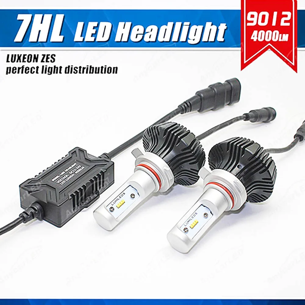 1 комплект 9012 HIR2 50 Вт 8000LM G7 светодиодный фар LUMI LUXEON ZES чипы безвентиляторный чистый