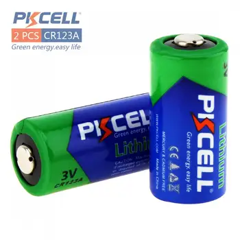 

PKCELL 2 Pieces/lot 2/3A CR123A CR123 CR 123 CR17335 123A CR17345(CR17335) 16340 3V Lithium Battery for Cameras / Toys
