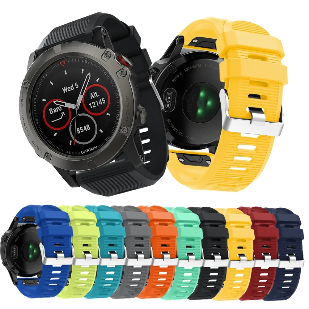 Запасной быстросъемный мягкий силиконовый ремешок 26 мм для Garmin Fenix 5X/Fenix 3/Fenix3 HR Smart