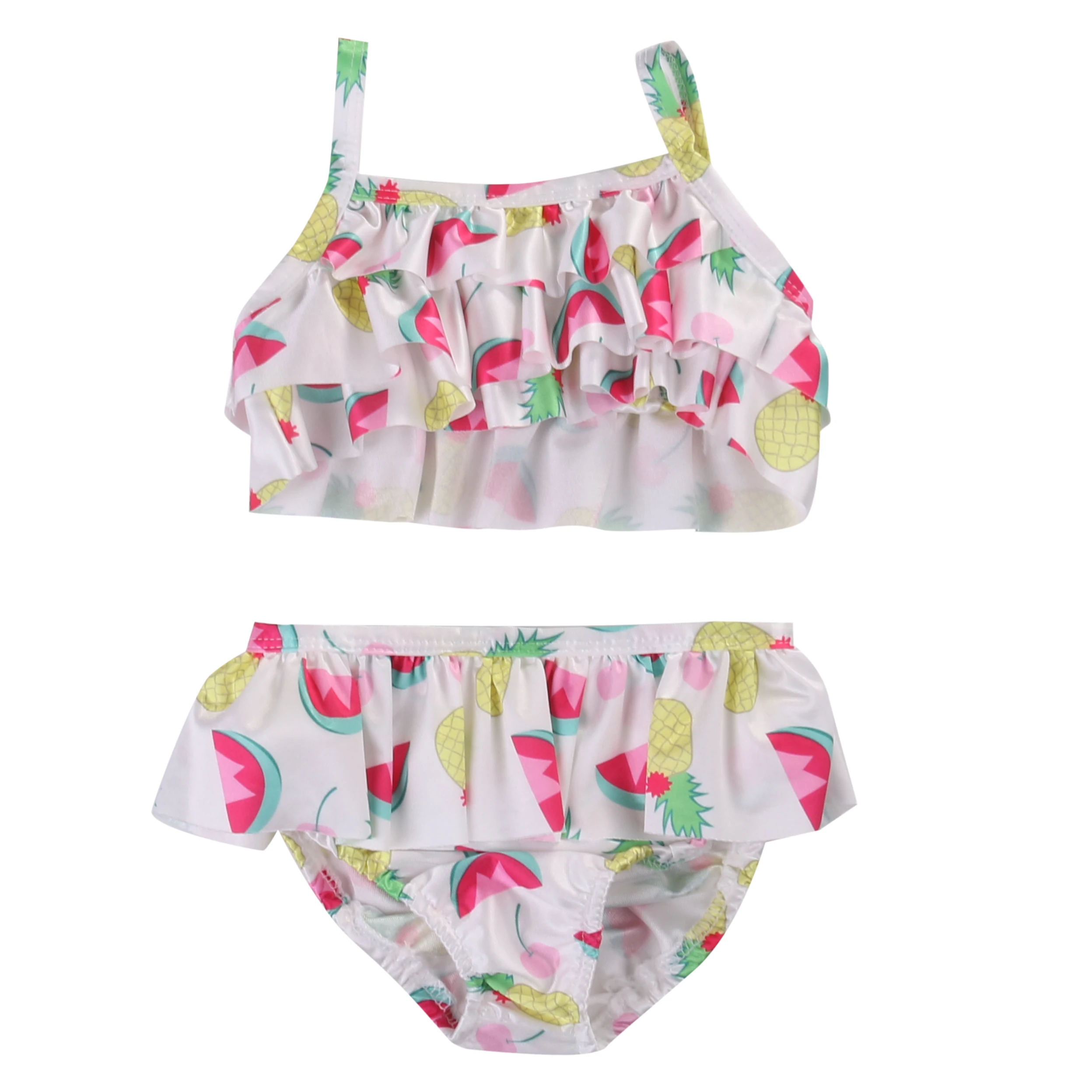 Newborn Kids Baby Girls Clothes Set Tankini Bikini Swimwear Tops Cute Fruit Swimsuit Bathing Suit Summer Beachwear Baby Girl