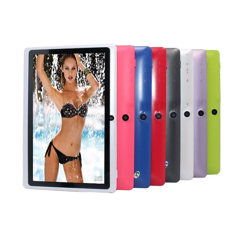 

Tablet 7 inch tablet Allwinner A33 tablet pc Quad Core Q88 Android 4.4 512MB/4GB 1024*600 2300mAh wifi flashlight free shipping#
