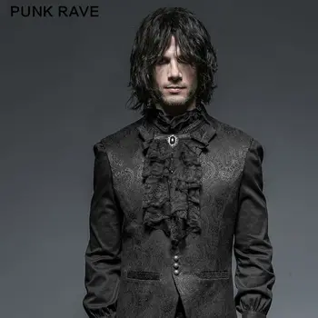 

PUNK RAVE Men Gothic Victorian Style Gentlemen Ties Steampunk Black Lace Neck Tie Vintage Evening Party Formal Men Ties