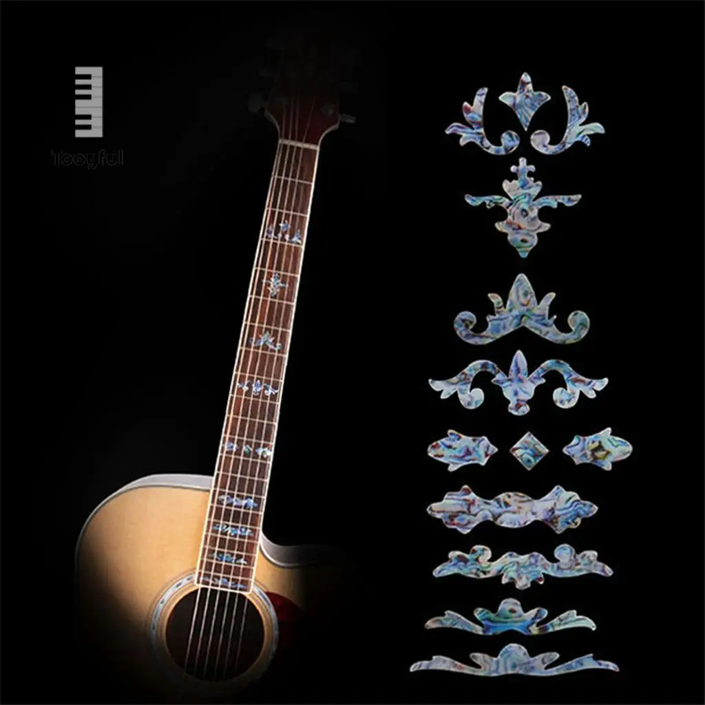 Tooyful Removable Guitar Neck Fretboard Sticker Decal Marker DIY for Acoustic/Electric Guitar Replacement Parts