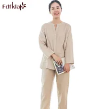 Осень-зима, новинка, теплые пижамы, Свободная Домашняя одежда, женские пижамы, хлопковые комплекты для сна, пижамы для женщин, пижамы с длинными рукавами, Q319