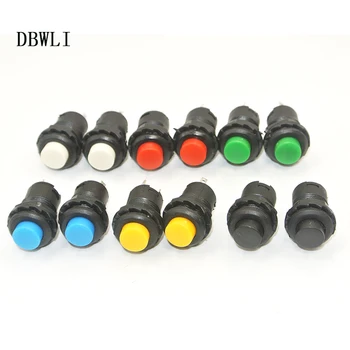 

10pcs 12mm Momentary pushbutton switches 3A /125VAC 1.5A/250VAC Self Return Momentary Push Button Switch