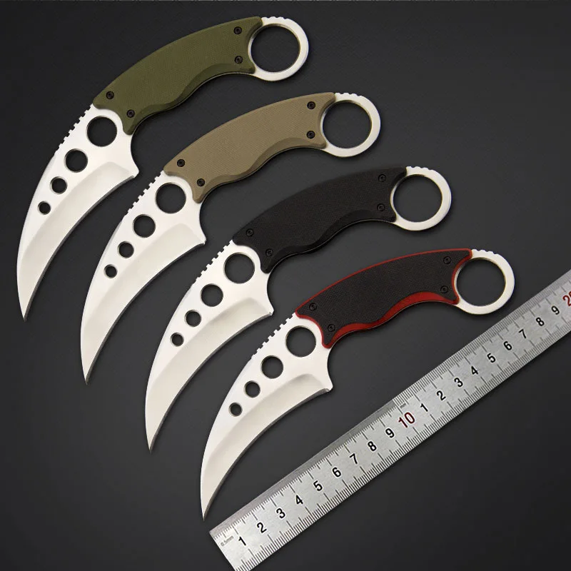 

Newest CS GO Steel knife Claw knives Hunting Tactical G10 handle Camp Hike Outdoor Defense Hunting Survival EDC Tools