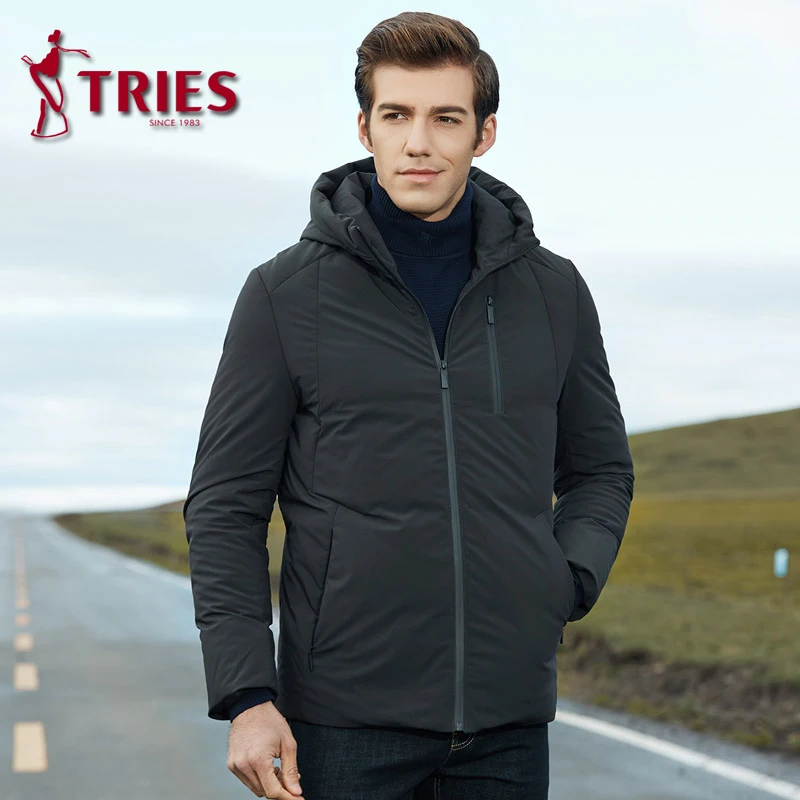 TRIES winter coat men duck down jacket men lightweight