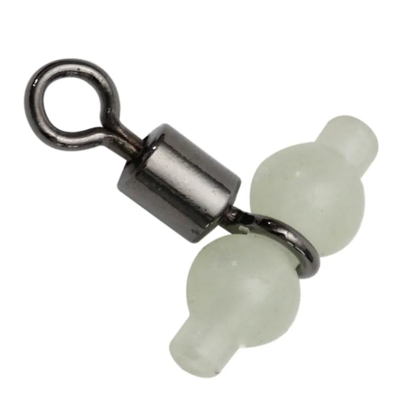 Easy Catch 50pcs Luminous Cross Line Rolling Fishing Swivel 3 Way
