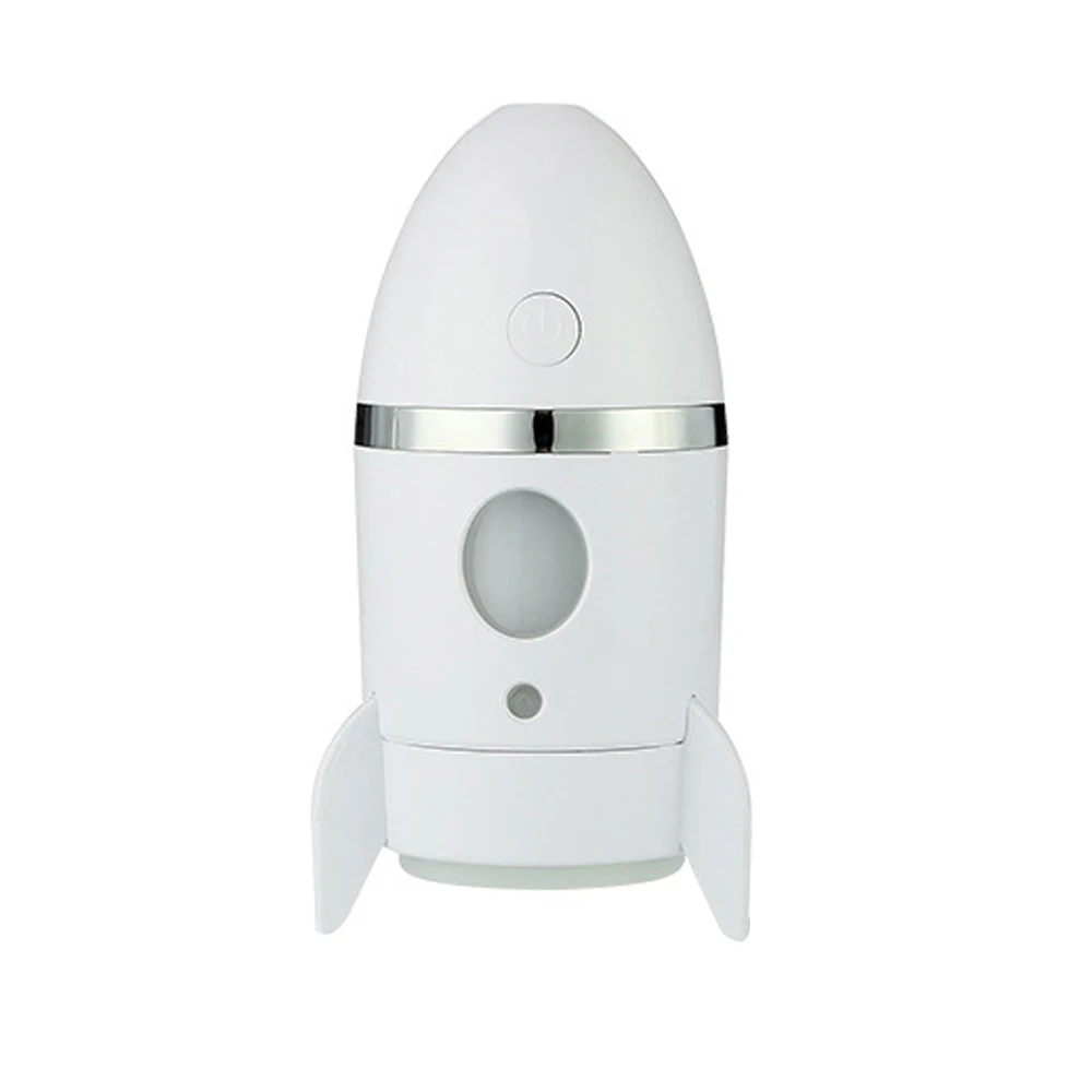 

135ml USB Air Humidifier Rocket Shape Mini Humidifier with 7 Color Changing Night Light Mist Maker for Home Office Cars