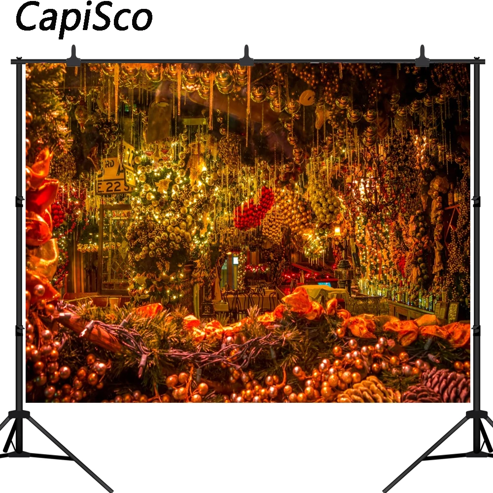 

Capisco fruit Pine tree branch Christmas decoration Photography Backgrounds Customized Photographic Backdrops For Photo Studio