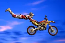 DIY marco de Motocross dirt jump deportes Stunt show de fotos puerta Decoración carteles de arte Póster en Tela de seda