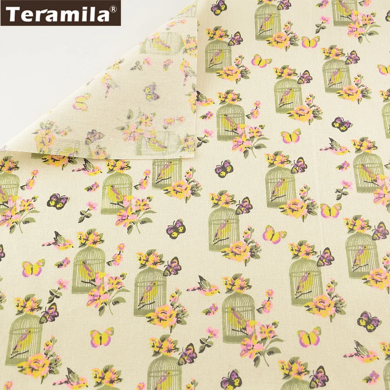 

Print Pet Birds Home Textile Cotton Linen Fabric Sewing Material Tissu Tablecloth Pillow TERAMILA Bag Curtain Cushion Pillow